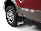 Premium Flat Black Splash Guards with Black with Stainless Steel Insert, Front Pair Main Image