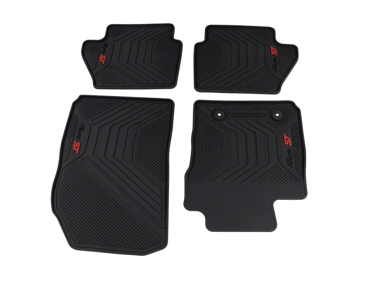 Fiesta St 2014 2019 Black 4pc All Weather Rubber Floor Mats