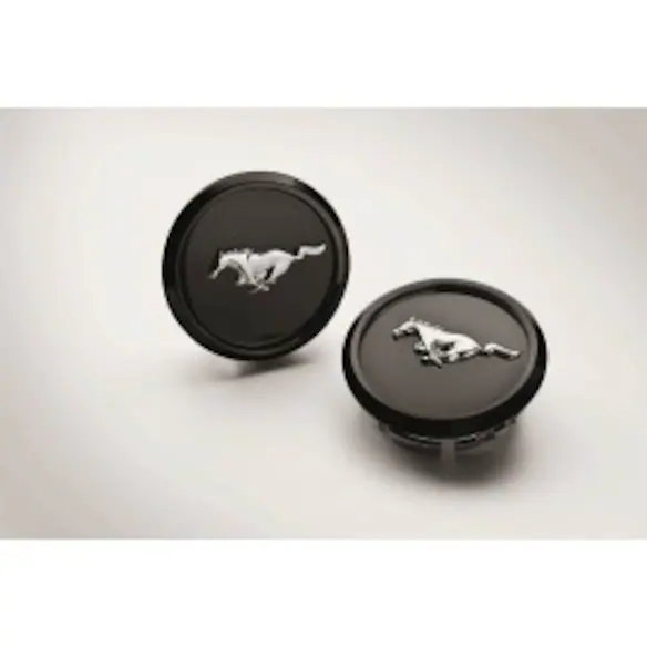 Mustang 2015-2025 Low Gloss Black Center Caps w/ Pony Logo Main Image