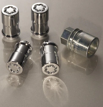 Chrome Plated Wheel Locks for Exposed Lugs