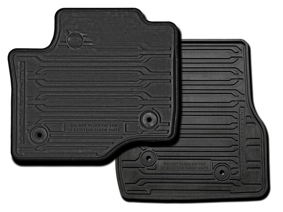 Super Duty 2017-2022 Black 2pc Front All Weather Rubber Floor Mats Main Image