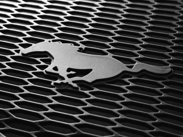 Mustang 2015-2023 Black 4pc All Weather Floor Liner Tray with Pony Logo Main Image