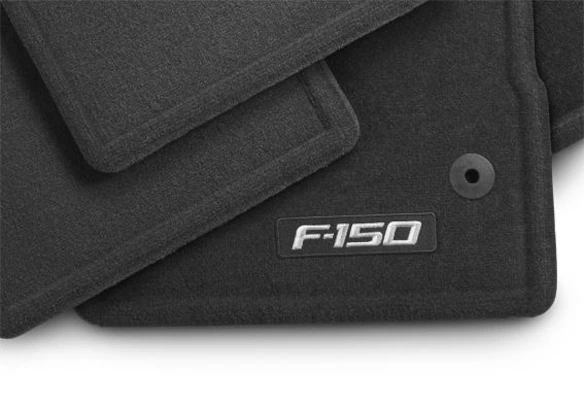 F-150 SuperCrew 2015-2025 4pc Black Carpet Floor Mat Set Main Image