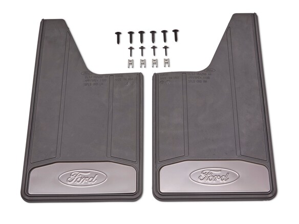 Ranger 2024 Splash Guard - Heavy Duty (flat), Rear Pair, Black with Bright Accent Main Image