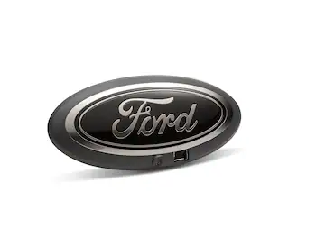 Super Duty 2020-2021 Smoke Chrome Black Ford Oval Emblems w/ Camera Provision
