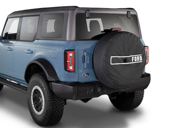 Bronco 2021-2025 Ford TG Stamping, Opaque White Ink Spare 32 inch Tire Cover Main Image