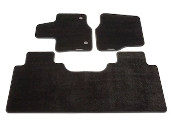 F-150 2021-2025 Kit - Floor Contour Mat, Black, 3-Piece Set, 60 oz. Carpet, Super Cab & SuperCrew