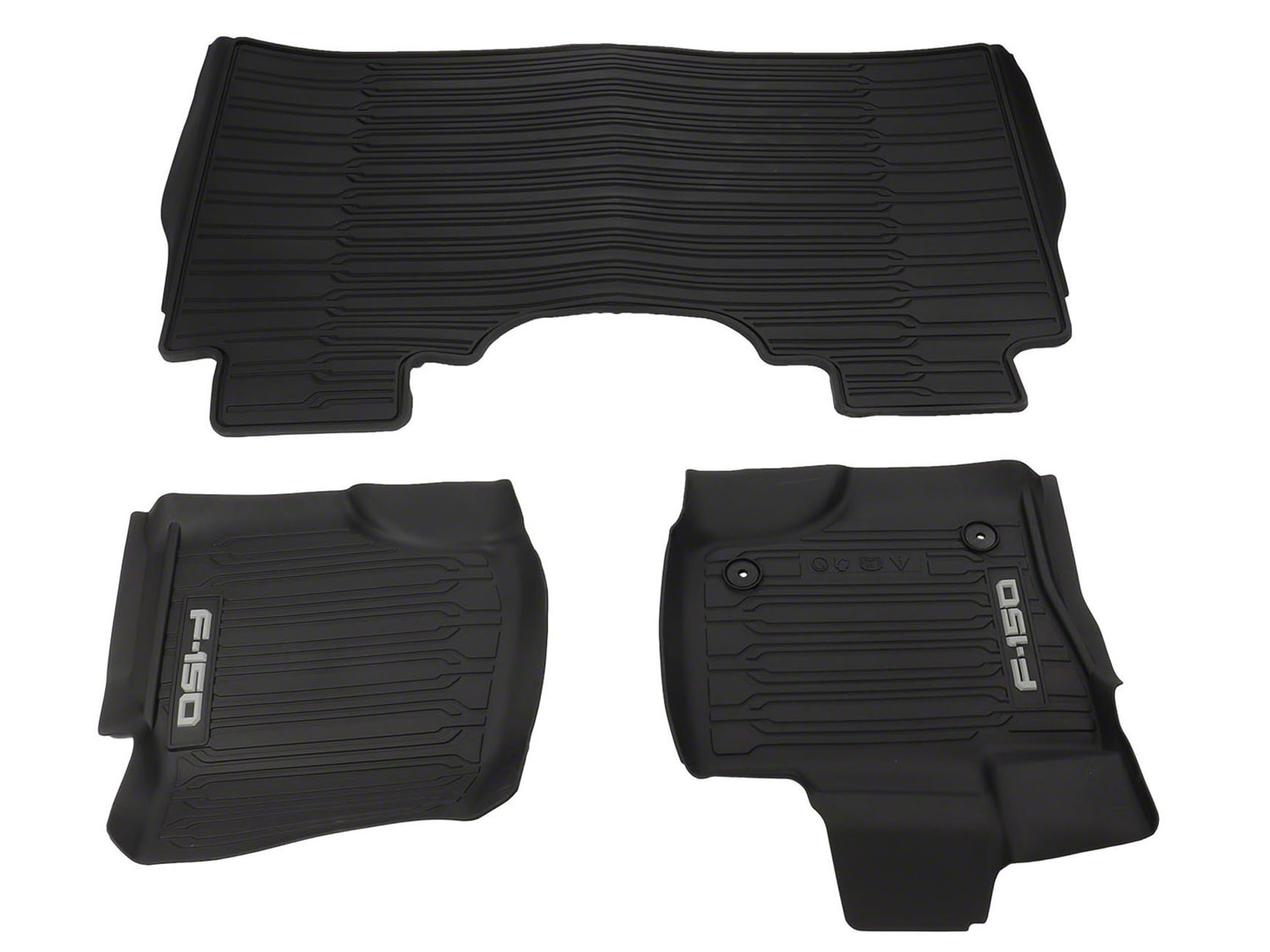 F 150 SuperCrew 2015 2025 3pc All Weather Floor Liner Tray for Carpet Floor Accessories Ford