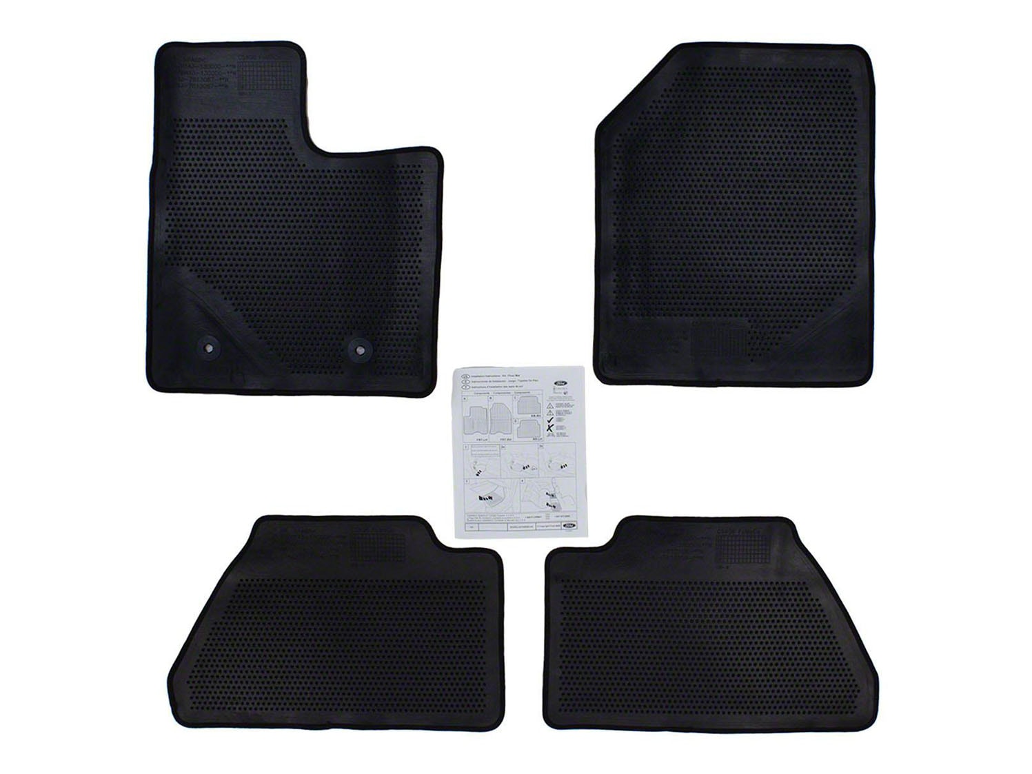 Edge 2012-2014 4pc Front and Rear Ebony Black Carpet Floor Mat Set