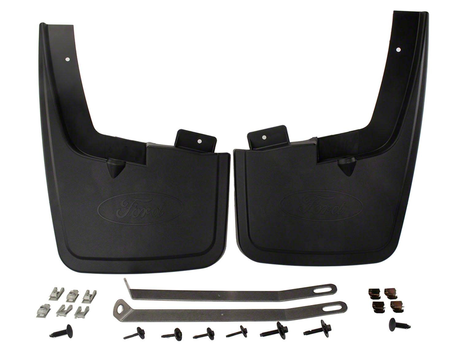 F-150 2015-2020 Rear Molded Carbon Black Splash Guards Pair w/Lip