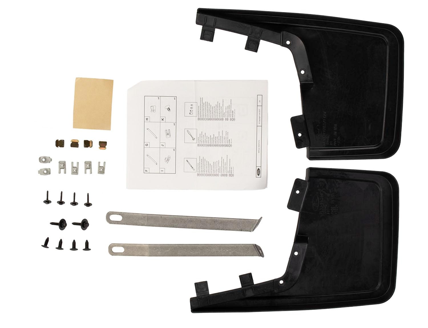 F-150 2015-2020 Molded Carbon Black Splash Guards Rear Pair