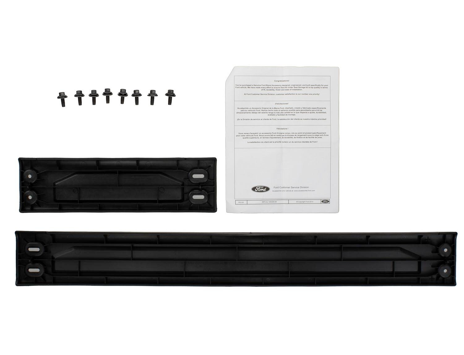 Under Seat Cargo Organizer For Ford F-150 2015-2022 – Crew Cab & Super Cab – Black Plastic