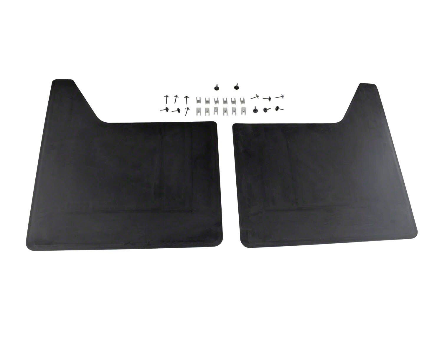 Super Duty DRW 2011-2026 Splash Rear Guard Pair w/ Black Ford Logo