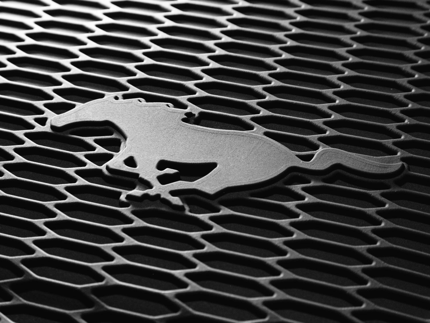 Mustang 2015-2023 All-Weather Floor Liner with Pony Logo, 4-Piece