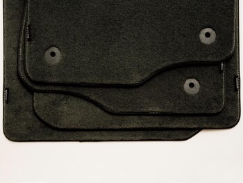 Tapis&nbsp;– Moquette, noirs, ens. de 4