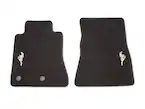 Mustang 2015-2026 Black 2-Piece Set Front Carpet Floor Mats w/Pony Logo Main Image