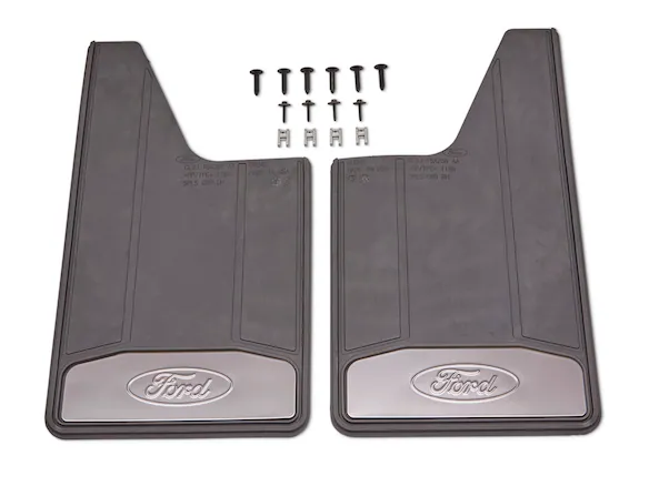Ranger 2024 Splash Guard - Heavy Duty (flat), Rear Pair, Black with Bright Accent Main Image