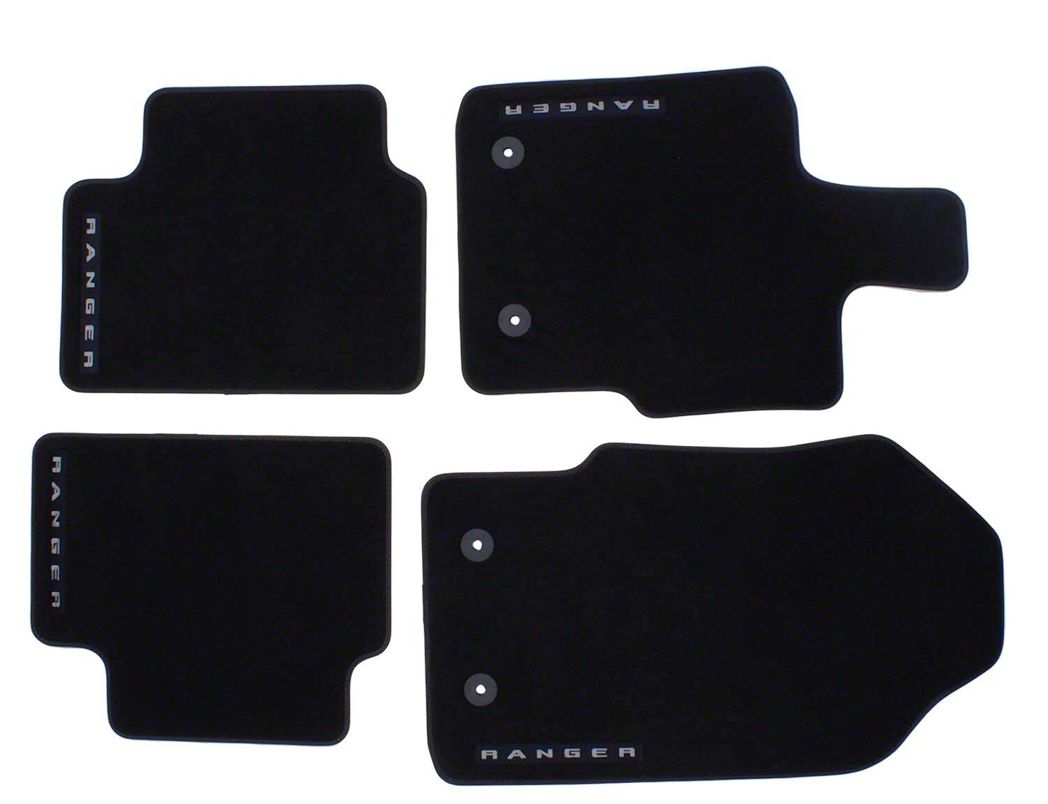 Ranger SuperCab 2019 4pc Premium Black Carpet Floor Mat Set