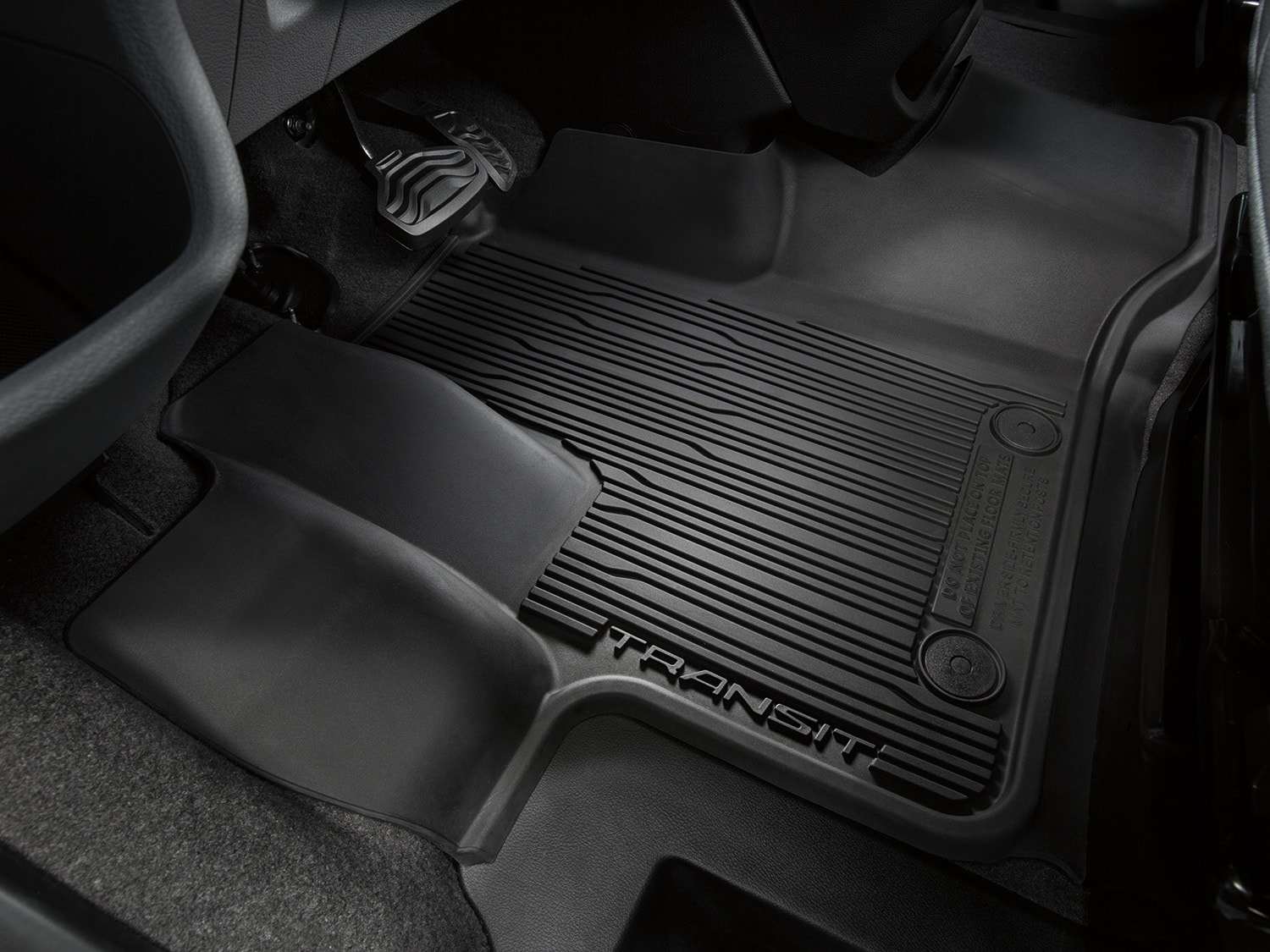 Transit 2023-2026 Black 2-Piece Front Tray Style Floor Liner for