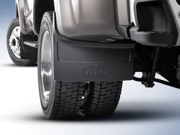 Super Duty 2023-2026 Black Molded Rear (DRW) Pair with Ford Oval Splash Guards without Wheel Lip Molding Only