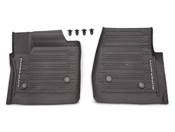 Super Duty 2023-2026 Regular Cab Black 2-Piece Front Tray Style Floor Liner for Vinyl Flooring