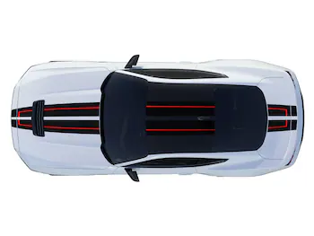 Mustang 2024-2026 Black/Red Over-the-Top Graphics for GT with Spoiler