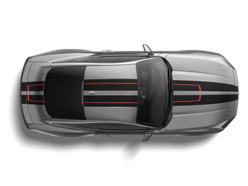 Mustang 2024-2026 Over-the-Top Graphics - Black/Red for Ecoboost