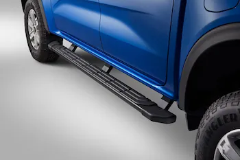 Black Painted Rectangular 5 inch Step Bars