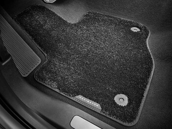 Tapis en moquette, 60 onces, quatre pièces, noirs