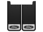 Super Duty 2017-2022 Gatorback Splash Guards Rear Pair w/ Stainless Steel Ford Logo Main Image