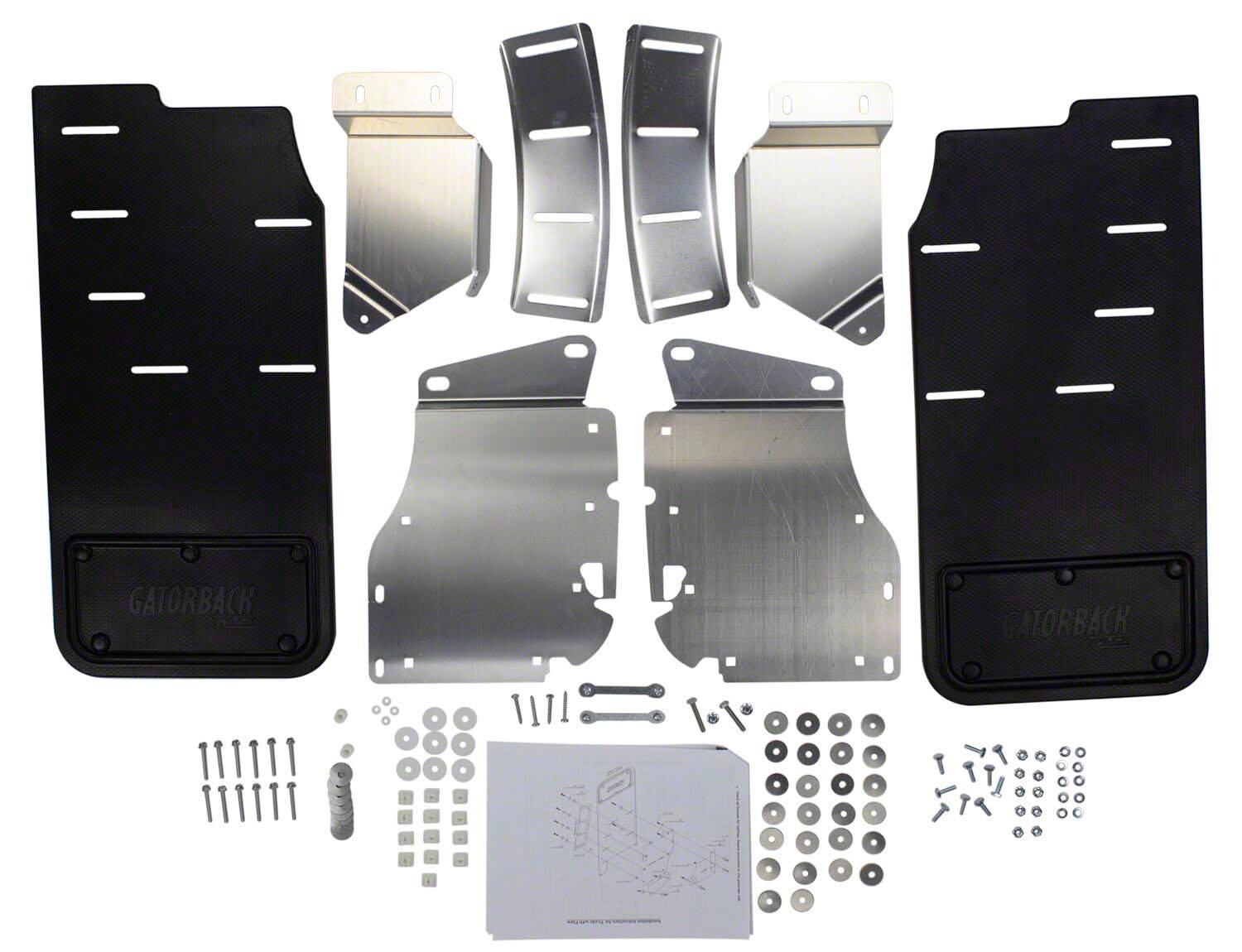 Super Duty 2017-2022 Gatorback Black Ford Logo Splash Guards Rear