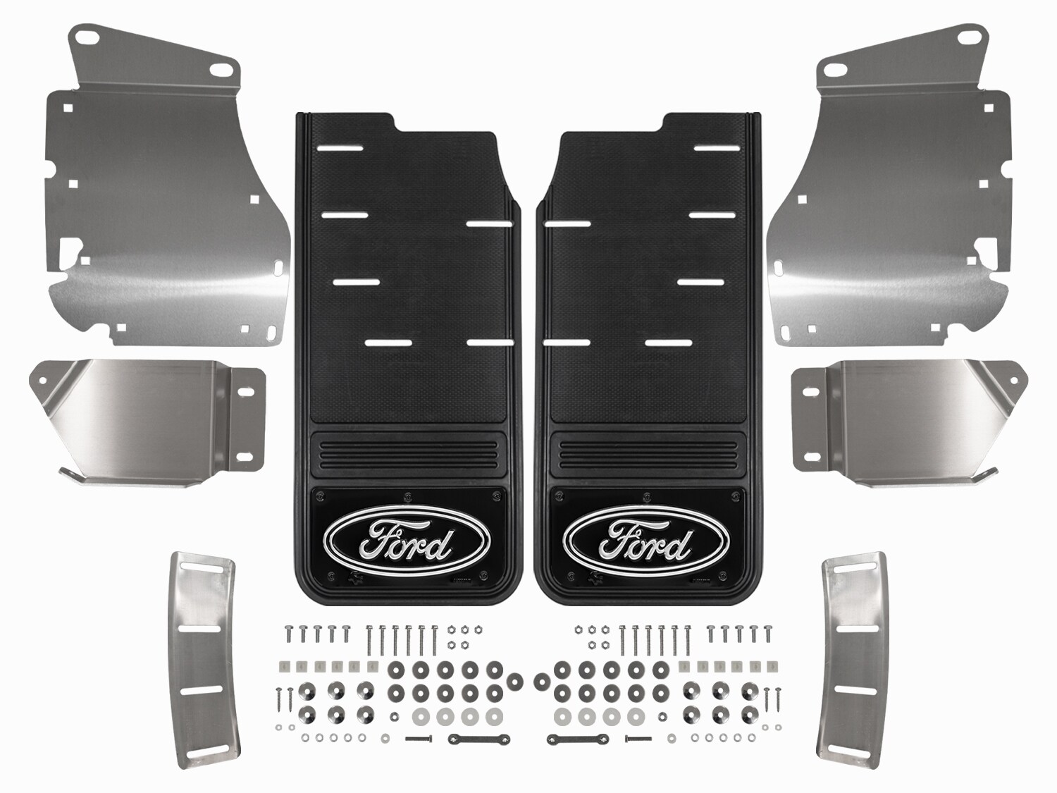 Super Duty 2017-2022 Gatorback Black Ford Logo Splash Guards Rear
