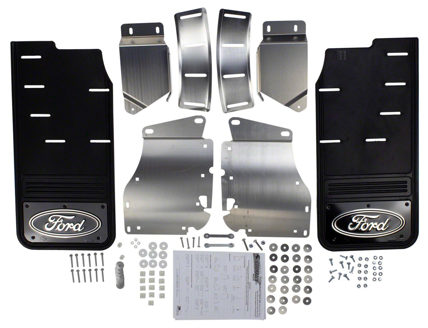 Super Duty 2017-2022 Gatorback Black Ford Logo Splash Guards Rear