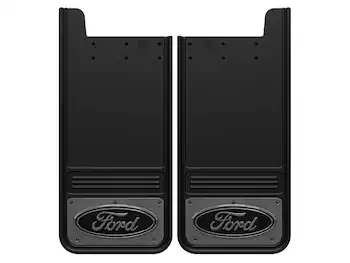 Super Duty 2017-2022 Gatorback Gunmetal Ford Logo Splash Guards Rear Pair