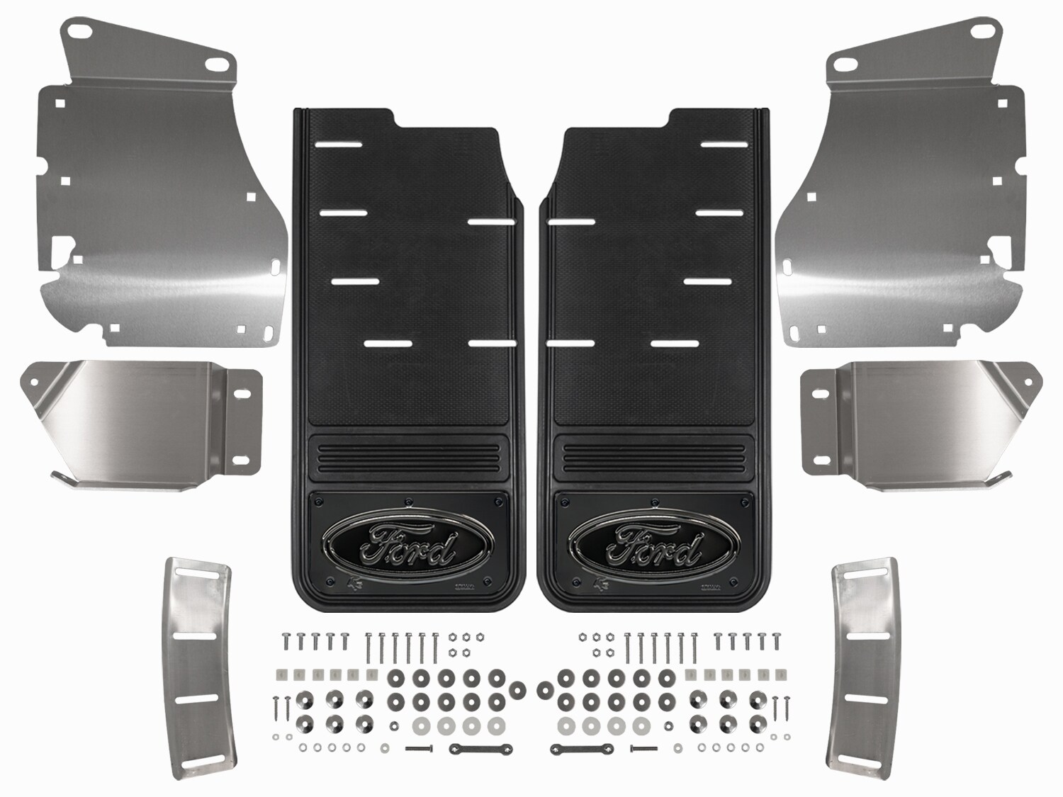 Super Duty 2017-2022 Gatorback Gunmetal Ford Logo Splash Guards