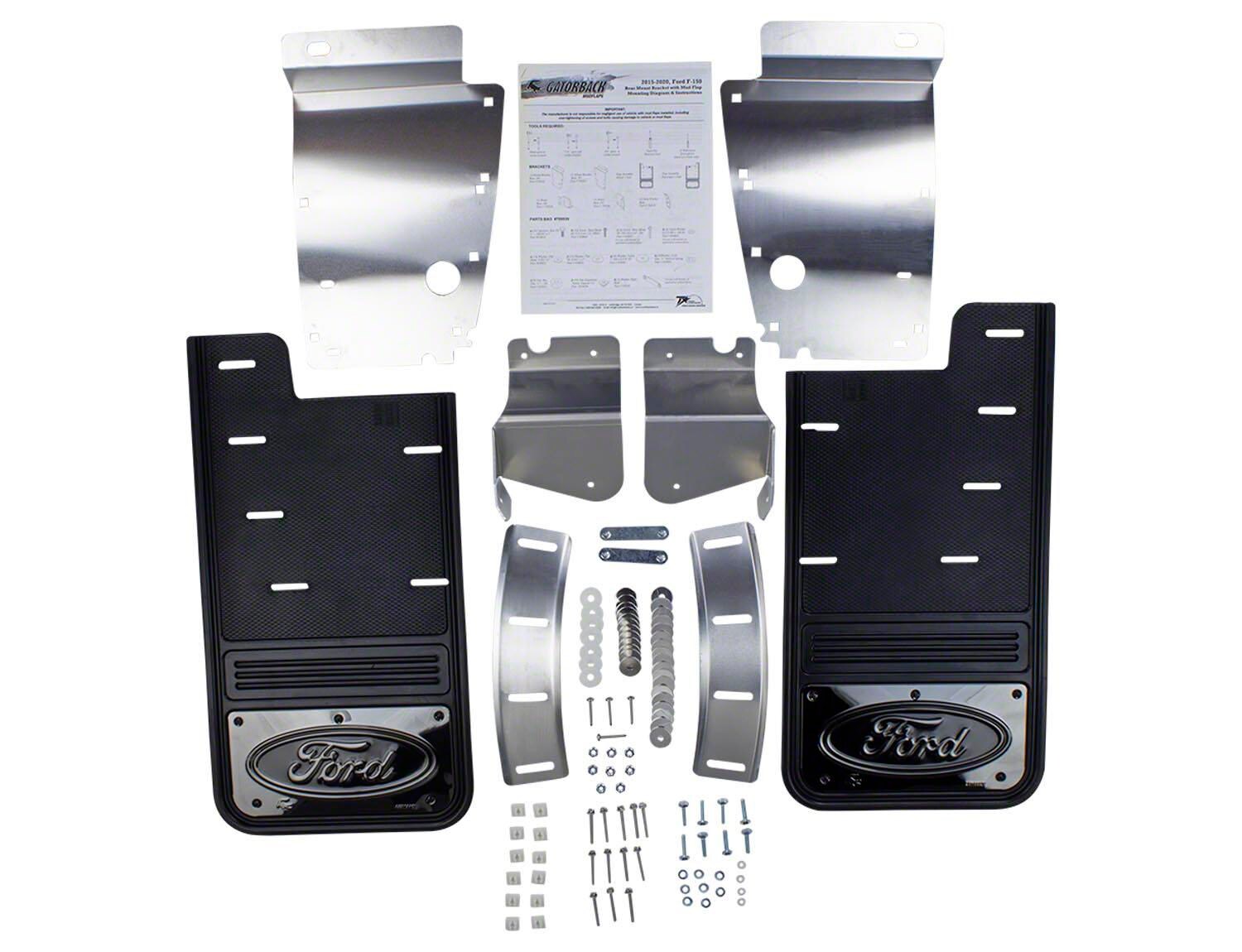 F-150 2015-2020 Gatorback Gunmetal Splash Guards Rear Pair
