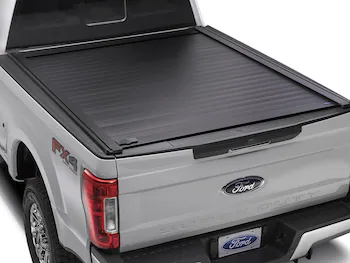 Super Duty 2017-2026 Embark LS Retractable Truck Bed Cover with T-Slot Rails by RealTruck Advantage® for 8.0' Bed