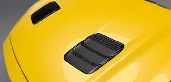 Mustang 2018-2023 Air Design® Gloss Black Hood Louver