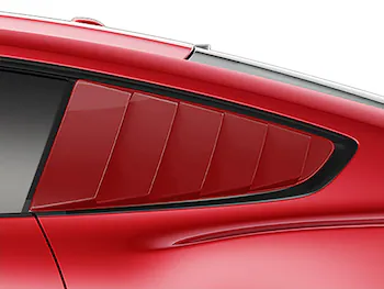 Mustang 2018-2019 Air Design® Ruby Red Quarter Window Louvers