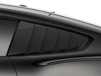 Mustang 2018-2023 Air Design® Shadow Black Quarter Window Louvers