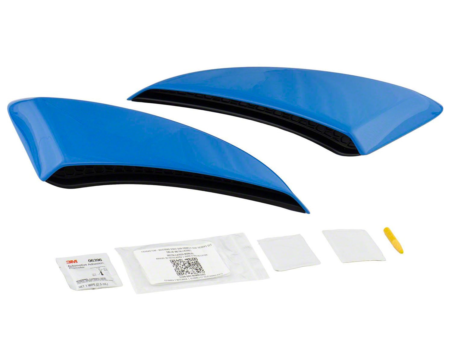 Mustang 2022-2023 Air Design® Grabber Blue Metallic Side Scoop