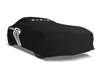 Mustang GT500 2020-2022 Outdoor Small Wing Full Vehicle Cover Black with White Print