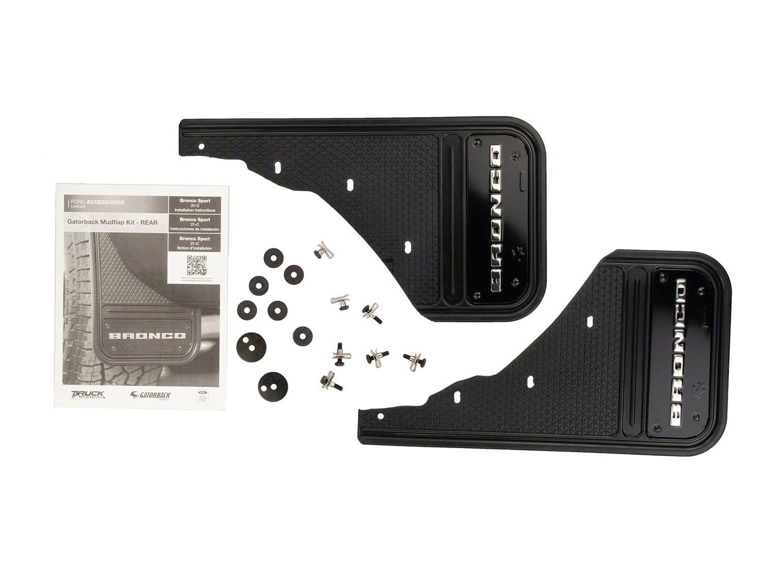boojoo Bronco Sport 2021-2026 Gatorback Heavy Duty Splash Guards Rear