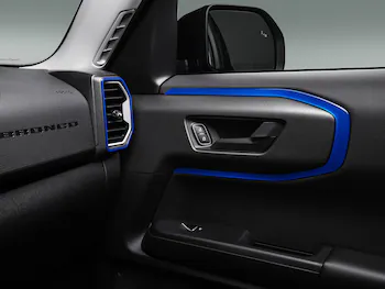 Bronco Sport 2021-2025, Interior Vent and Accent Overlay Kit, Velocity Blue, by TUFSKINZ