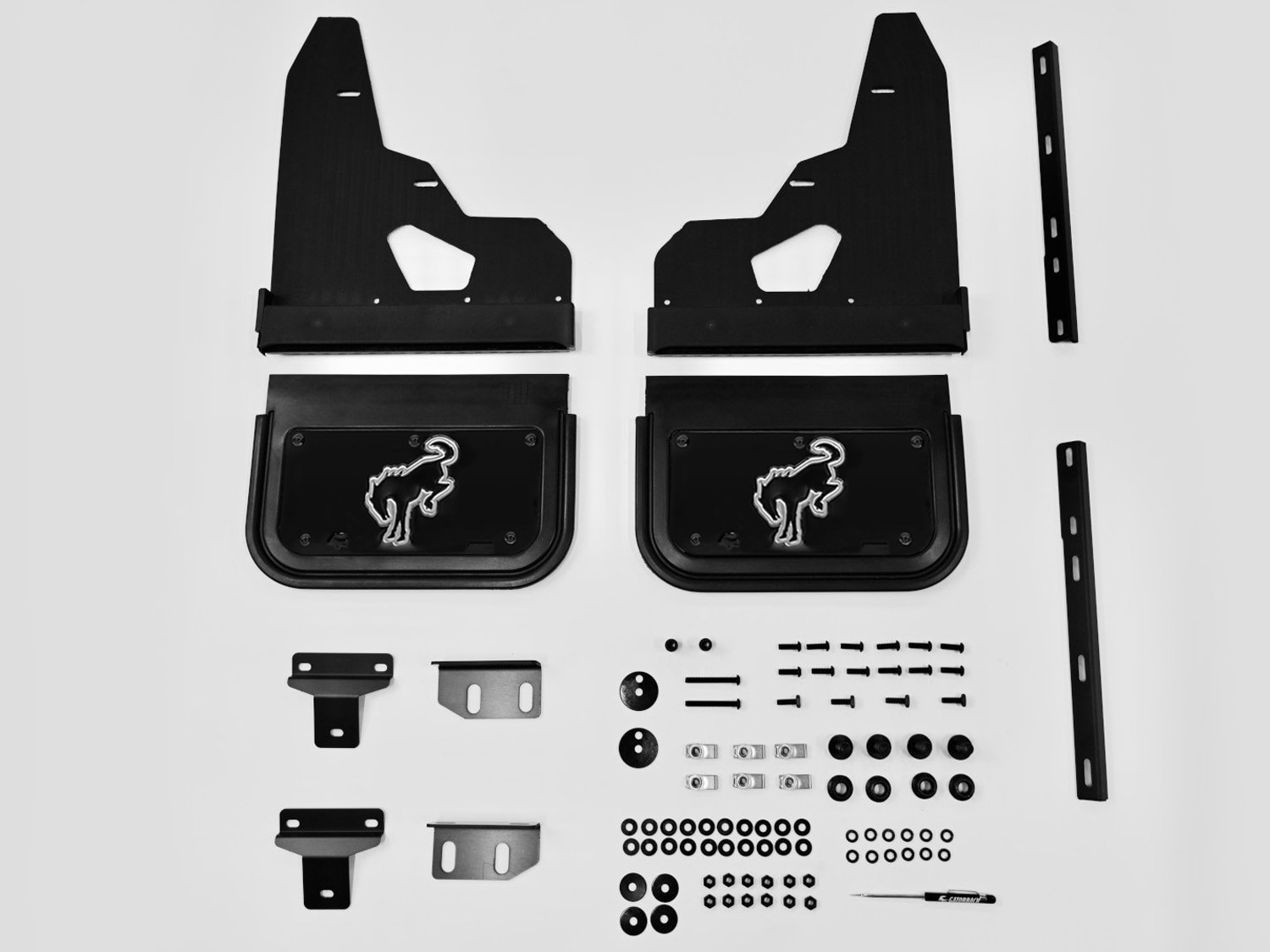 Bronco 2021-2026 w/Rock Rails Gatorback Bucking Bronco Logo Splash