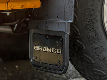 Bronco 2021-2025 Gatorback Bronco Text Logo Splash Guards Front Pair Without Rock Rails or Steps