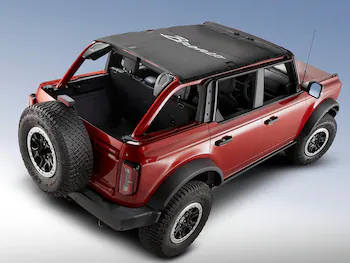 Bronco 4Dr 2021-2025 Bronco Script Bimini Top Black with Light Gray