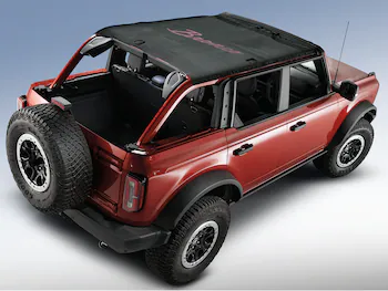 Bronco 4Dr 2021-2025 Bronco Script Bimini Top Black with Pink