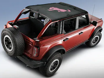 Bronco 4Dr 2021-2025 Bronco Horse Bimini Top Black with Pink