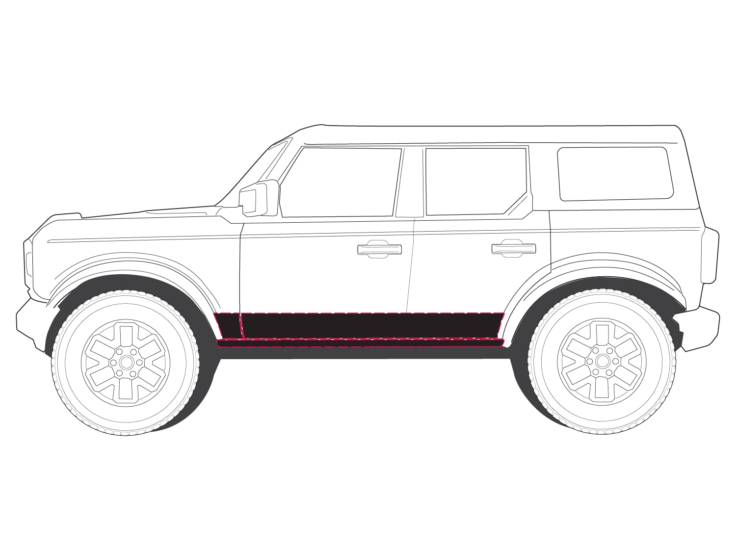 Bronco 2021-2026 4 Door Blackout Package | Accessories | Ford.ca
